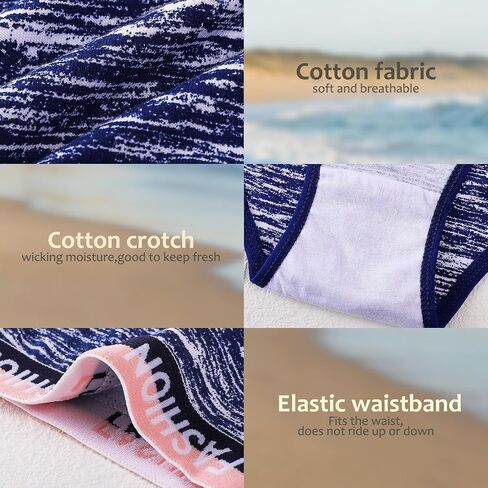 Cotton Underwear for Women Cheeky High Cut Breathable Stretch Sexy Ladies Hipster Bikini Panties Pack S-2XL in Saudi Arabia