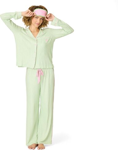 مجموعة PJ Salvage النسائية Pupcation Palms Stripe مكونة من 3 قطع in Kuwait