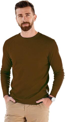 Men’s 100% Merino Wool Base Layer Top – 15.5 Micron Ultrafine, 180g Lightweight Long Sleeve Shirt in Saudi Arabia