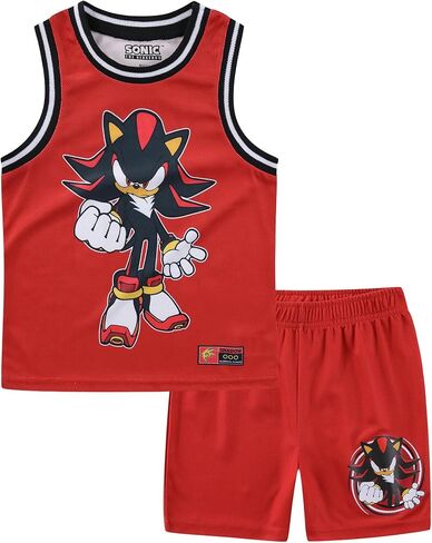 مجموعة SEGA Sonic the Hedgehog Shadow Boys بدون أكمام وشورت شبكي للأطفال الكبار in Kuwait