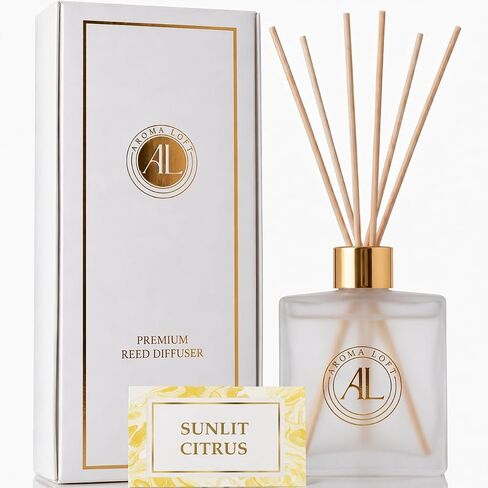 Frosted Reed Diffusers for Home |Premium Fragrance Diffuser | Frosted Diffuser Sticks in Oil Set with Cashmere Vanilla Scent |Smell Good Stuff | Long-Lasting Oil for Bathroom &Office 5 oz in Saudi Arabia