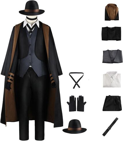 AwwwCos Men Cosplay Costume Jacket Uniform Suit with Hat Halloween Christmas Outfit in Saudi Arabia