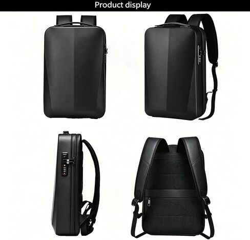Anti Theft Backpack USB Bag for Men Hardshell Laptop Pack Trip Men's Travel Backpack Password Lock Bookbag (black) in Saudi Arabia