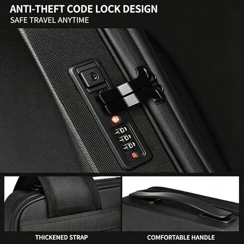 Anti Theft Backpack USB Bag for Men Hardshell Laptop Pack Trip Men's Travel Backpack Password Lock Bookbag (black) in Saudi Arabia