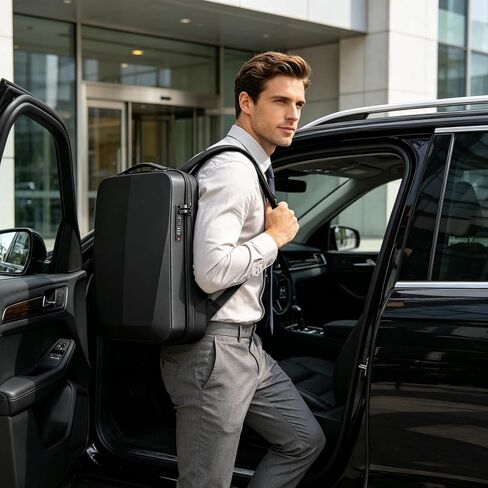 Anti Theft Backpack USB Bag for Men Hardshell Laptop Pack Trip Men's Travel Backpack Password Lock Bookbag (black) in Saudi Arabia