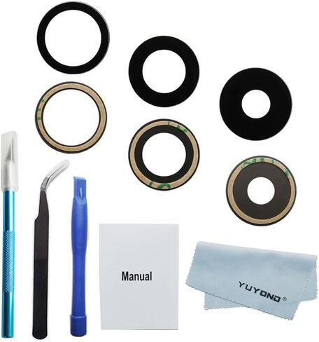 YUYOND 3pcs OEM Original Rear Back Camera Glass Lens Replacement for iPhone 12 Pro with Adhesive Preinstalled with Repair Tools Kit (for 12 pro) in Kuwait