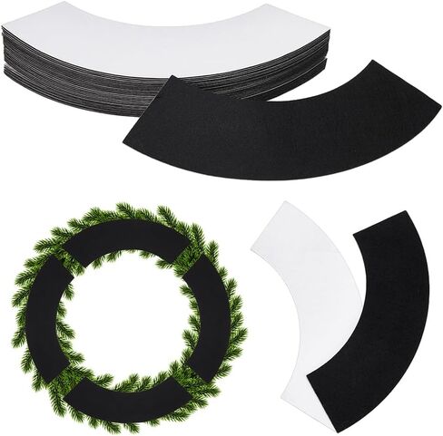 OLYCRAFT 30Pcs Wreath Pad Door Protector Felt Adhesive Non Slip Doors Protector Garland Wreath Backing Padding Scratch Protection Felt Wreathes Door Protectors for Doors Holiday Scratch Dings Dent in Kuwait