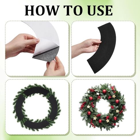 OLYCRAFT 30Pcs Wreath Pad Door Protector Felt Adhesive Non Slip Doors Protector Garland Wreath Backing Padding Scratch Protection Felt Wreathes Door Protectors for Doors Holiday Scratch Dings Dent in Kuwait