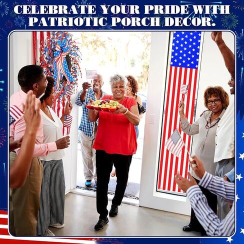 3 Pcs 4th of July Decorations Wreath and Porch Door Banners Large 250th Anniversary Bow Wreath Patriotic Red White Blue Decor for 250th Anniversary Independence Home Indoor Outdoor Porch School Yard in Saudi Arabia