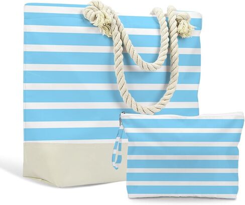 Fokongna Tote Bag & Wet Bag Set 2PCS, Waterproof Travel Beach Gym Pool Organizer, Multi-use Storage Bag in Saudi Arabia