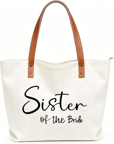 Tote Bag for Sister of the Bride Gifts - Wedding Bridal Shower Gift for Sister, Outdoor Beach Travel Tote in Saudi Arabia