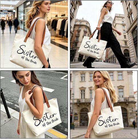 Tote Bag for Sister of the Bride Gifts - Wedding Bridal Shower Gift for Sister, Outdoor Beach Travel Tote in Saudi Arabia