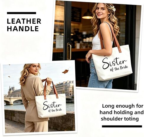 Tote Bag for Sister of the Bride Gifts - Wedding Bridal Shower Gift for Sister, Outdoor Beach Travel Tote in Saudi Arabia