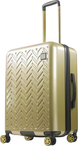 FUL Grove 27 Inch Rolling Luggage, Hardshell Suitcase with Spinner Wheels, Gold in Kuwait