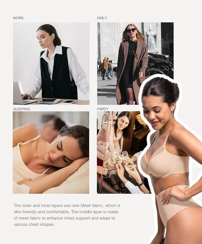 Minimizer Bras for Women Full Coverage Unlined Underwire Bras Plus Size Lifting Bra for Heavy Breast, Wide Strap, Skin 40C in Saudi Arabia