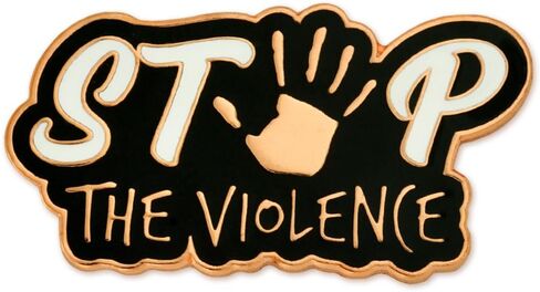 PinMart Stop The Violence Awareness Enamel Lapel Pin in Kuwait