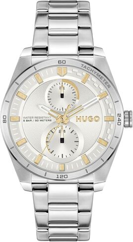 HUGO #Fast for Her Women's 3H Quartz Multifunction Watch, Stainless Steel, Water Resistant Up to 5ATM/50 Meters - Stylish and Sporty Timepiece - Gift for Her, 38mm in Kuwait