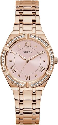 GUESS Women's 36mm Watch - Rose Gold-Tone Pink Dial Rose Gold-Tone Case in Kuwait