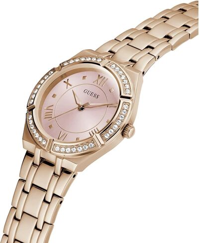 GUESS Women's 36mm Watch - Rose Gold-Tone Pink Dial Rose Gold-Tone Case in Kuwait