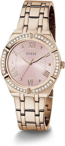 GUESS Women's 36mm Watch - Rose Gold-Tone Pink Dial Rose Gold-Tone Case in Kuwait