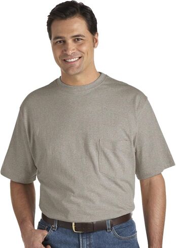Harbor Bay by DXL Men's Big and Tall Sweat Resistant Pocket T-Shirt in Saudi Arabia