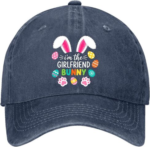 قبعات جولف I'm The Girlfriend Bunnies للاستخدام الخارجي للابن باللون الأزرق الداكن in Kuwait