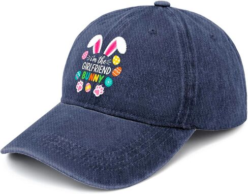 قبعات جولف I'm The Girlfriend Bunnies للاستخدام الخارجي للابن باللون الأزرق الداكن in Kuwait