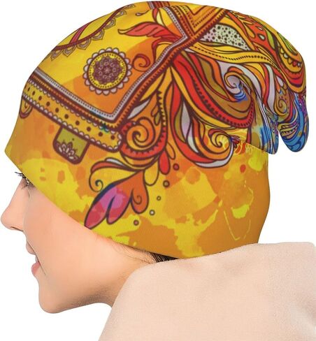 Beanie for Women Men, Stretch Knitted Beanies Hat Casual Slouchy Chemo Cap Cancer Headwear Gifts in Saudi Arabia