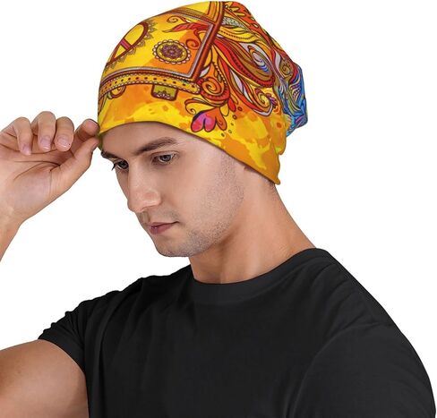 Beanie for Women Men, Stretch Knitted Beanies Hat Casual Slouchy Chemo Cap Cancer Headwear Gifts in Saudi Arabia