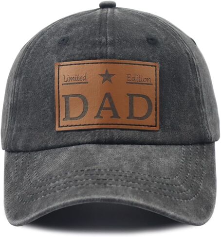 Xpayzere Limited Edition Dad Hat for Men, Adjustable Leather Patch Cotton Baseball Cap in Saudi Arabia