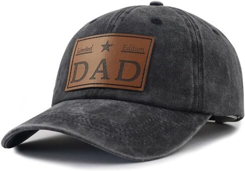 Xpayzere Limited Edition Dad Hat for Men, Adjustable Leather Patch Cotton Baseball Cap in Saudi Arabia