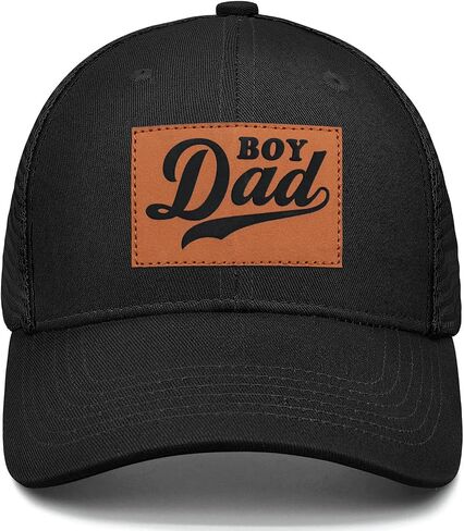 Boy Father Dad Gifts Hat, Dad Hats for Men Fathers Day Birthday Gifts, Adjustable Daddy Leather Patch Baseball Cap in Kuwait