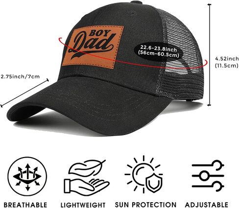 Boy Father Dad Gifts Hat, Dad Hats for Men Fathers Day Birthday Gifts, Adjustable Daddy Leather Patch Baseball Cap in Kuwait