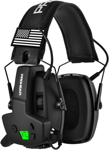PROHEAR Electronic Ear Protection for Shooting with 4X Sound Amplification，RH08 Walkie Talkie for Howard Leight Impact Sport 066 Electronic Earmuffs-Green in Kuwait