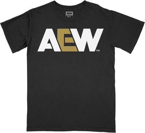 AEW Logo White & Gold (Front Only) T-Shirt - All Elite Wrestling in Saudi Arabia