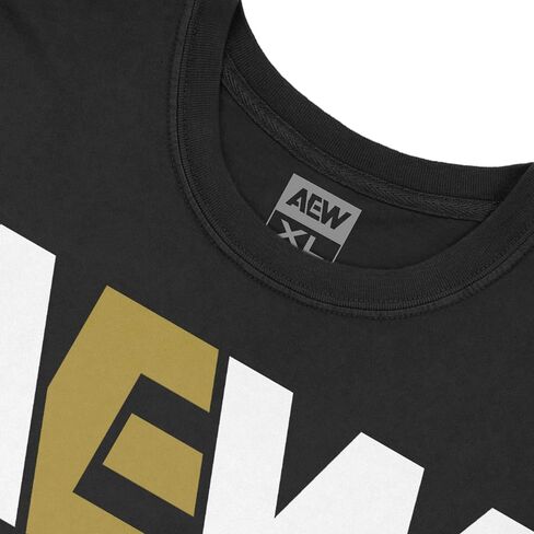 AEW Logo White & Gold (Front Only) T-Shirt - All Elite Wrestling in Saudi Arabia