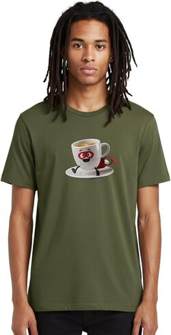 Mens Graphic Printed Cotton T-Shirt Casual Summer Wear Cup-Superhero Artwork in Saudi Arabia