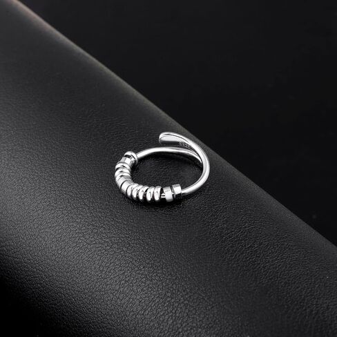 Morse Code Ring Let Them Ring for Women - 925 Sterling Silver Fidget Spinner Ring Faith Hope Adjustable Anxiety Ring Inspirational Jewelry Christian Encouragement Gift Hypoallergenic in Kuwait
