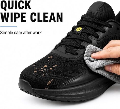 Non Slip Work Shoes for Men - Water Resistant Food Service Shoes for Restaurant, Kitchen & Hospital, Breathable Lightweight Cushioned Comfort, Easy Clean for Waiters, Chefs & Cooks Standing All Day in Saudi Arabia