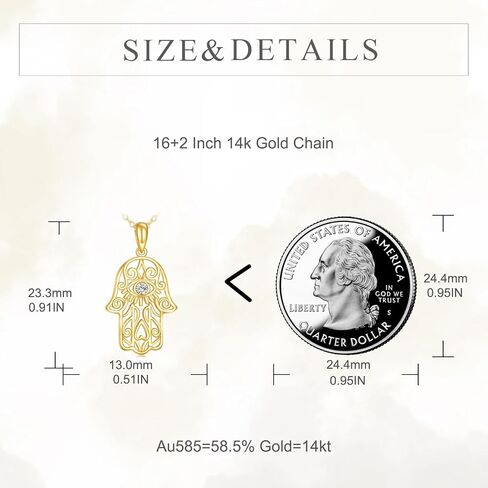 KECHO Gold Hamsa Hand Necklace 14k Gold Evil Eye Necklace Lucky Protection Jewelry Christmas Gifts for Women in Kuwait