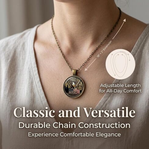250 Anniversary USA Merchandise ,America 250th Anniversary Necklace,1776-2026 Patriotic Keepsake Necklace - Bald Eagle American Flag Pendant Vintage Bronze Chain - Independence Day 4th of July Memorial Day Veterans Day Gift for Women Men in Saudi Arabia