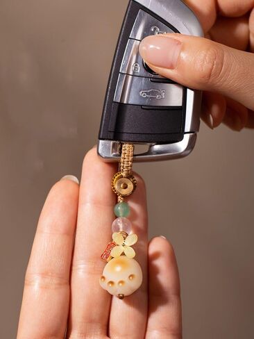 Bodhi Cherry Blossom Osmanthus Pendant Key Chain Chinese Style Pendant Little Bear Phone Charm Key Ring Car Accessories in Saudi Arabia