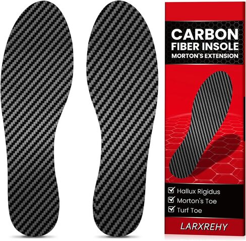 1 Pair Carbon Fiber Insole for Men & Women: 1.3mm Thick Rigid Shoe Insert Support Turf Toe, Foot Fractures, Hallux Rigidus & Limitus for Sports, Hiking, Trekking - Alternative to Post Op Shoe, 235mm in Saudi Arabia