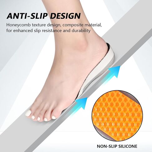 1.5 Inch Height Increase Insoles, 1 1/2 Inch Half Length Heel Lift Pads | Ergonomic High-Fit & Strong Arch Support | Non-Slip Composite Shoe Inserts for Men Women | Height Boosters for Sneakers, Boots in Kuwait