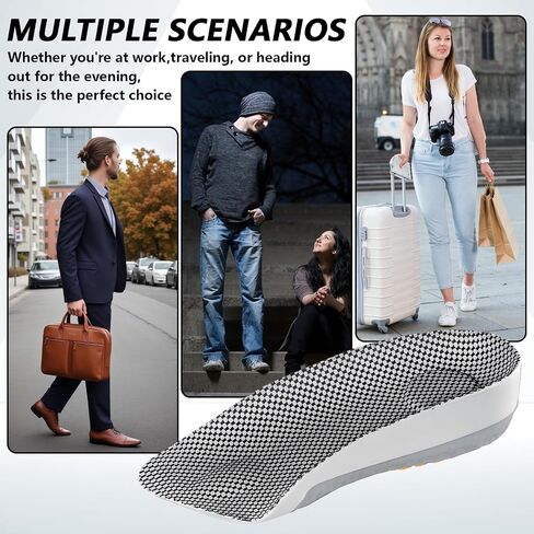 1.5 Inch Height Increase Insoles, 1 1/2 Inch Half Length Heel Lift Pads | Ergonomic High-Fit & Strong Arch Support | Non-Slip Composite Shoe Inserts for Men Women | Height Boosters for Sneakers, Boots in Kuwait