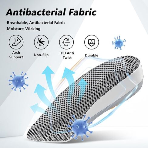 1.5 Inch Height Increase Insoles, 1 1/2 Inch Half Length Heel Lift Pads | Ergonomic High-Fit & Strong Arch Support | Non-Slip Composite Shoe Inserts for Men Women | Height Boosters for Sneakers, Boots in Kuwait