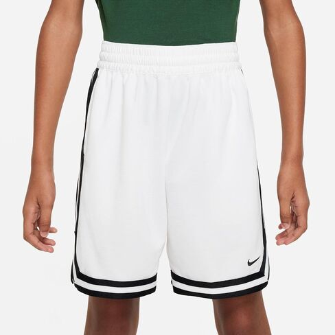 Nike Dri-FIT DNA Big Kids' (Boys') Basketball Shorts (White/Black, FJ6802-100) Size X-Small in Kuwait