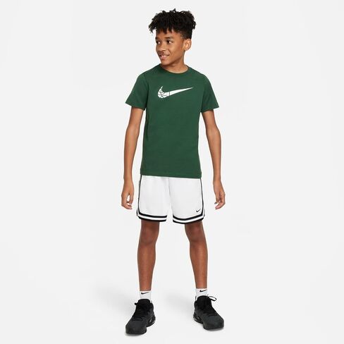 Nike Dri-FIT DNA Big Kids' (Boys') Basketball Shorts (White/Black, FJ6802-100) Size X-Small in Kuwait