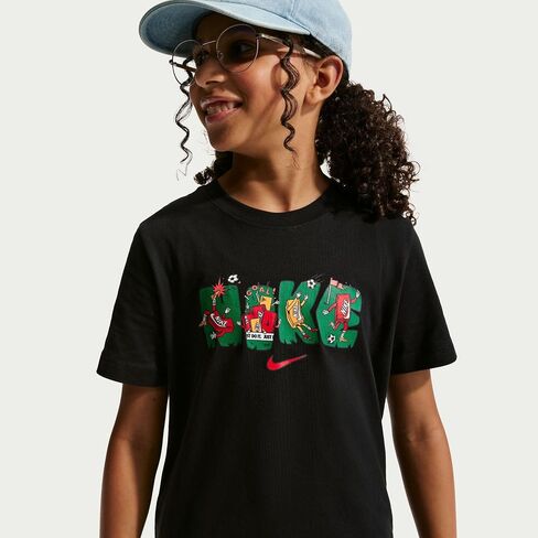 Nike Unisex Big Kids' Sportswear Club Boxy T-Shirt - Boys and Girls in Kuwait