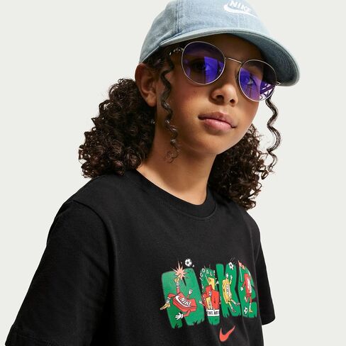 Nike Unisex Big Kids' Sportswear Club Boxy T-Shirt - Boys and Girls in Kuwait